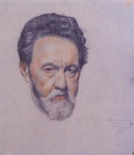 Копия картины "портрет в.а.кастальского" художника "борис кустодиев"