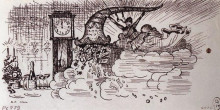 Копия картины "фортуна с рогом изобилия (концовка)" художника "борис кустодиев"