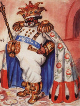 Копия картины "царь в короне и порфире" художника "борис кустодиев"