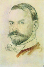 Картина "автопортрет. 1902.jpg" художника "борис кустодиев"
