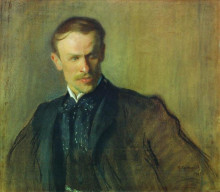 Копия картины "портрет л.п.альбрехта" художника "борис кустодиев"