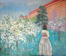 Репродукция картины "цветущий сад" художника "борисов-мусатов виктор"