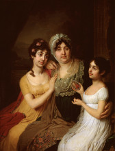 Копия картины "портрет а. и. безбородко с дочерьми" художника "боровиковский владимир"