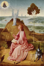 Репродукция картины "св. иоанн богослов на острове патмос" художника "босх иероним"
