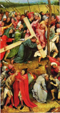 Репродукция картины "христос несущий крест" художника "босх иероним"