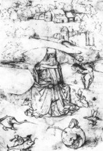 Репродукция картины "искушение св. антония" художника "босх иероним"