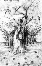 Репродукция картины "слышащий лес и видящее поле" художника "босх иероним"