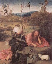 Репродукция картины "св. иоанн креститель в раздумьях" художника "босх иероним"