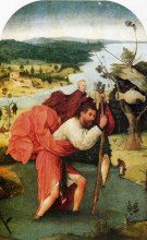 Репродукция картины "святой христофор" художника "босх иероним"