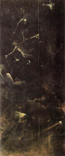 Репродукция картины "ад: падение проклятых" художника "босх иероним"