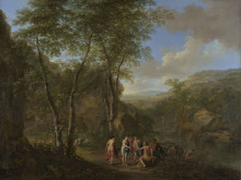 Картина "landscape with the judgement of paris" художника "бот ян"