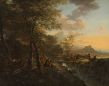 Копия картины "talian landscape with draughtsman" художника "бот ян"