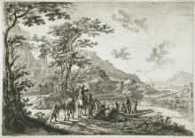 Копия картины "view of the tiber in the campagna" художника "бот ян"