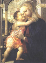 Копия картины "мадонна с младенцем" художника "ботичелли сандро"