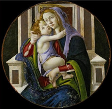 Репродукция картины "мадонна с младенцем" художника "ботичелли сандро"