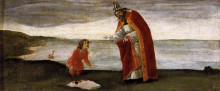 Репродукция картины "видение св. августина, панель алтаря св. барнабаса" художника "ботичелли сандро"