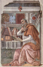 Копия картины "св. августин" художника "ботичелли сандро"