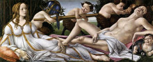Репродукция картины "венера и марс" художника "ботичелли сандро"
