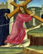 Репродукция картины "христос несущий крест" художника "ботичелли сандро"