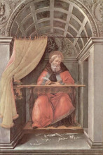 Копия картины "св. августин в келье" художника "ботичелли сандро"
