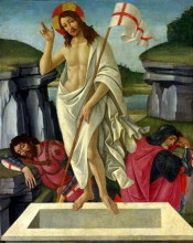 Копия картины "воскресение" художника "ботичелли сандро"