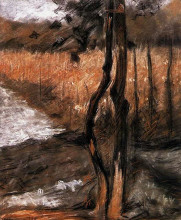 Репродукция картины "trees" художника "боччони умберто"