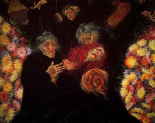 Репродукция картины "mourning" художника "боччони умберто"