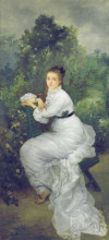 Копия картины "louise quivoron aka woman in the garden" художника "бракемон мари"