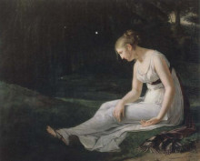 Копия картины "melancholy" художника "бракемон мари"
