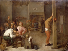 Картина "interior of a tavern" художника "браувер адриан"