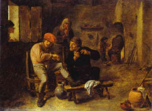 Картина "in the tavern" художника "браувер адриан"