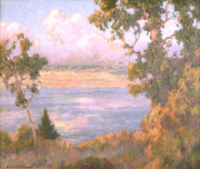 Репродукция картины "landscape: north island seen from point loma" художника "браун морис"