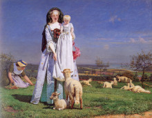 Копия картины "pretty baa-lambs" художника "браун форд мэдокс"