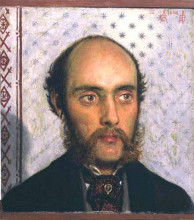 Копия картины "portrait of william michael rossetti (1829-1919) by lamplight" художника "браун форд мэдокс"