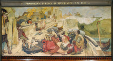 Репродукция картины "bradshaw&#39;s defence of manchester" художника "браун форд мэдокс"