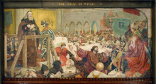 Репродукция картины "the trial of wycliffe a.d." художника "браун форд мэдокс"
