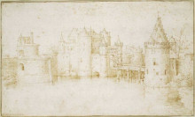 Репродукция картины "стены, башни и ворота амстердама" художника "брейгель старший питер"