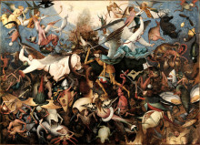 Копия картины "падение мятежных ангелов" художника "брейгель старший питер"