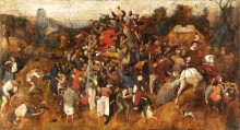 Копия картины "вино на празднике святого мартина" художника "брейгель старший питер"