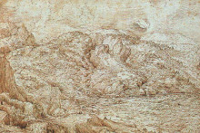 Репродукция картины "пейзаж в альпах" художника "брейгель старший питер"