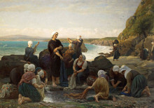 Картина "the washerwomen of the breton coast" художника "бретон жюль"