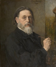 Репродукция картины "self portrait" художника "бретон жюль"