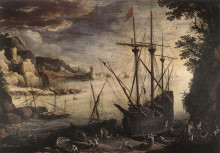 Репродукция картины "the port" художника "бриль пауль"