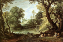 Копия картины "landscape with nymphs and satyrs" художника "бриль пауль"