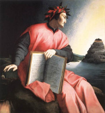 Репродукция картины "allegorical portrait of dante" художника "бронзино аньоло"