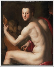 Картина "portrait of cosimo i de&#39; medici as orpheus" художника "бронзино аньоло"