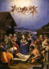 Картина "adoration of the shepherds" художника "бронзино аньоло"