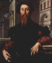 Репродукция картины "portrait of signor panciatichi bartolomeo" художника "бронзино аньоло"