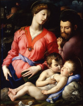 Репродукция картины "the panciatichi holy family" художника "бронзино аньоло"