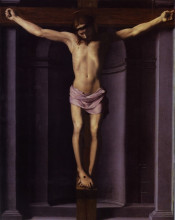 Репродукция картины "christ on the cross" художника "бронзино аньоло"